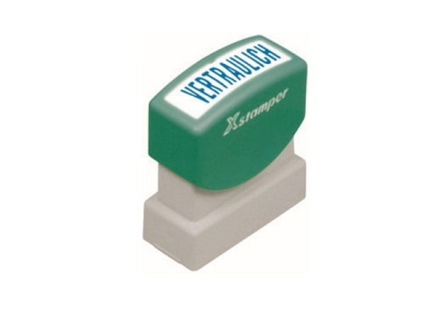 Stempel X-Stamper Vertraulich blau