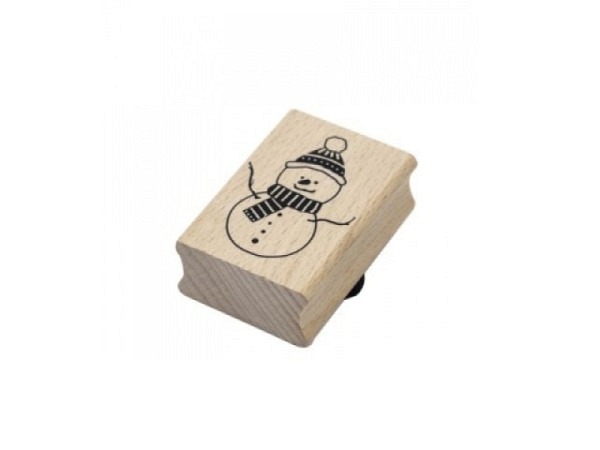 Stempel Artoz Schneemann 50x35x19mm, aus Holz 