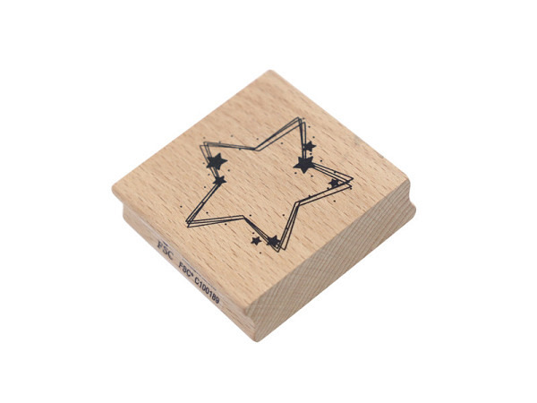 Stempel Artoz Stern Holzstempel, 60x60x19mm
