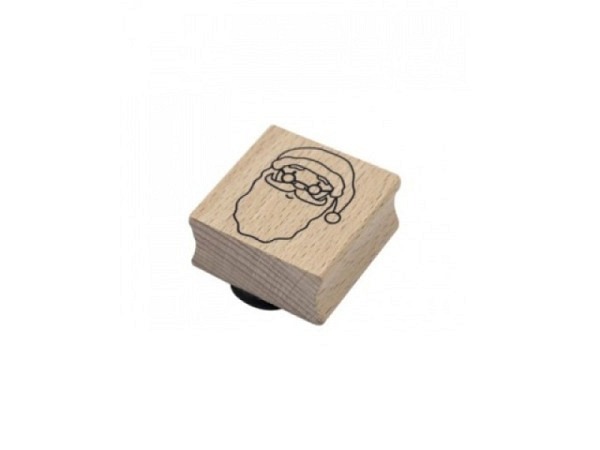 Stempel Artoz Weihnachtsmann 40x40x19mm, aus Holz 