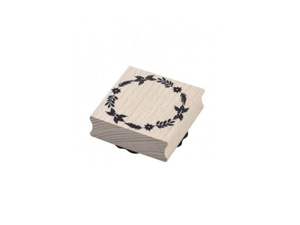 Stempel Artoz Kranz 60x60x19mm, aus Holz 