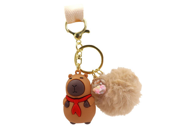 Schlüsselanhänger Minisuki Capybara Pompon Kawaii