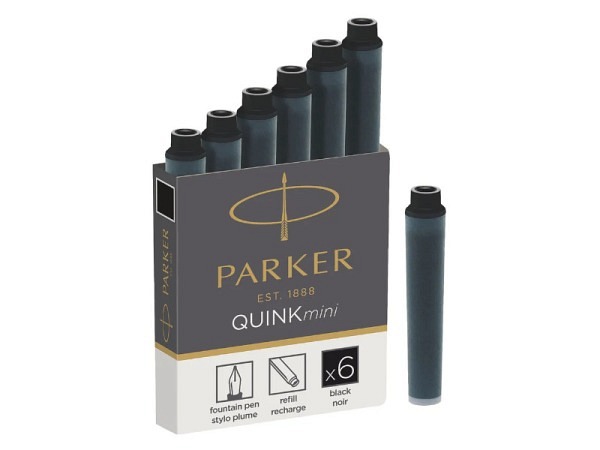 Tintenpatrone Parker QuinkMini schwarz, 6 Stk.