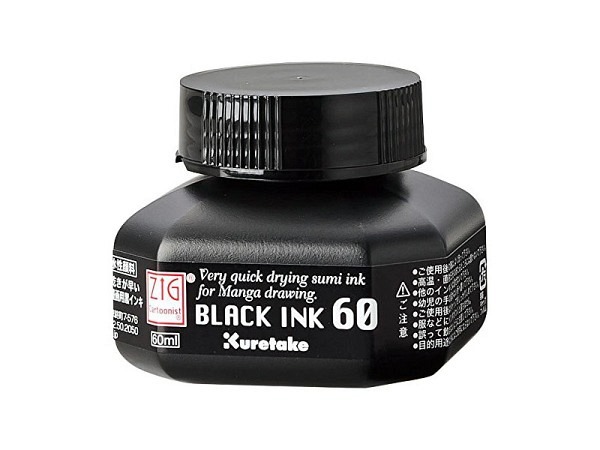 Tusche Kuretake Black Ink 60ml tiefschwarz