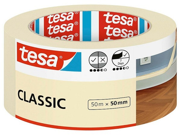 Abdeckband Tesa Classic 50mmx50m Malerkrepp