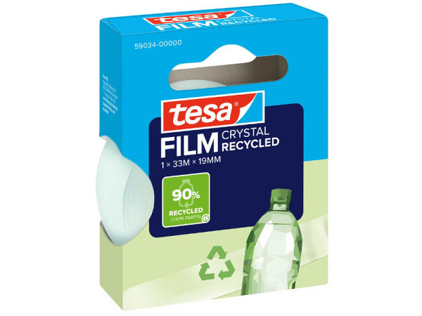 Klebeband Tesa Crystal Recycled transparent 19mmx33m