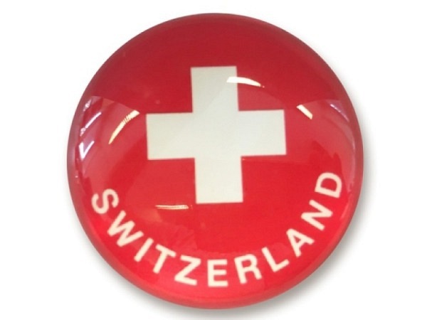 Magnet Switzerland Glasmagnet rund