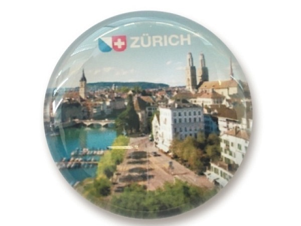 Magnet Zürich Glasmagnet rund