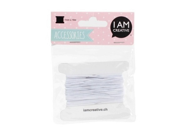 Nylonfaden I am creative Schmuckband elastisch weiss