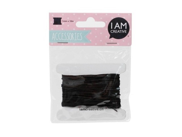 Nylonfaden I am creative Schmuckband elastisch schwarz