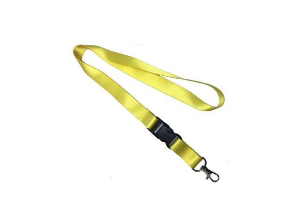 Ausweishalter Lanyard Textilband gelb 1 Stk