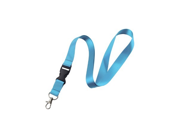 Ausweishalter Lanyard Textilband hellblau 1 Stk.