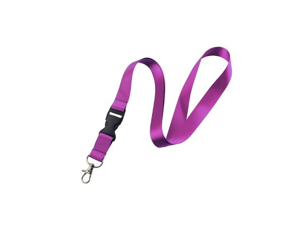 Ausweishalter Lanyard Textilband violett 1 Stk