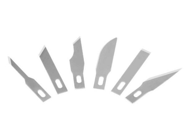 Skalpell Westcott Ersatzklingen 6er Set mit verschiedenen Klingen