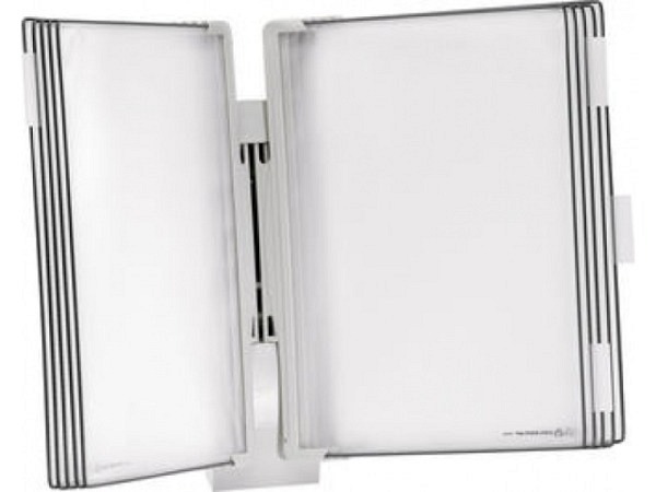 Wandelement Tarifold A4 grau inkl. 10Taschen, 5 Griffreiter