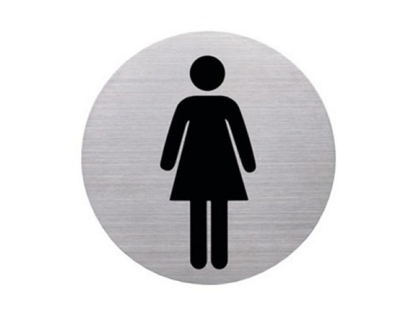 Türschild Helit Aluminium Piktogramm WC Damen