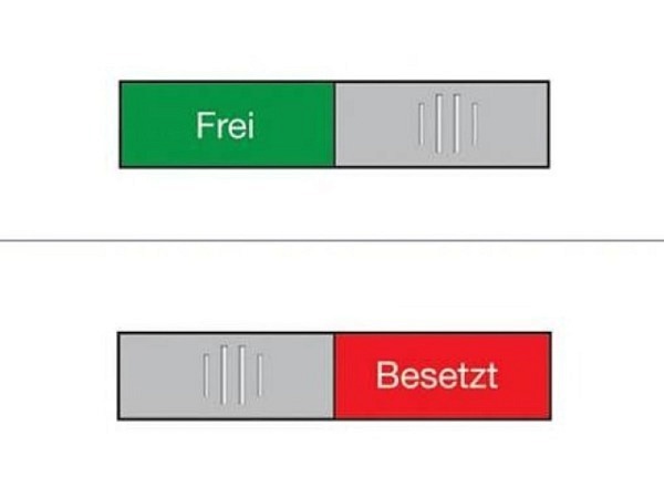 Türschild Berec Frei/Besetzt aus Aluminium 314.081