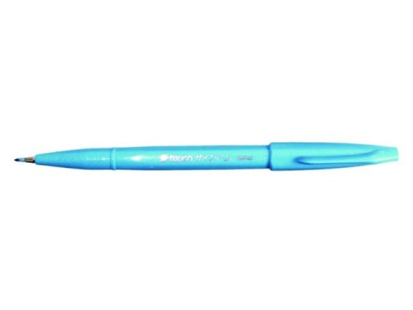 Filzstift Pentel Brush SignPen Touch hellblau
