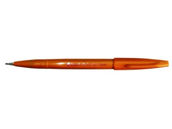 Filzstift Pentel Brush SignPen Touch ocker