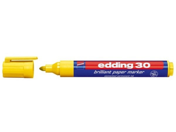 Filzstift Edding 30 permanent gelb