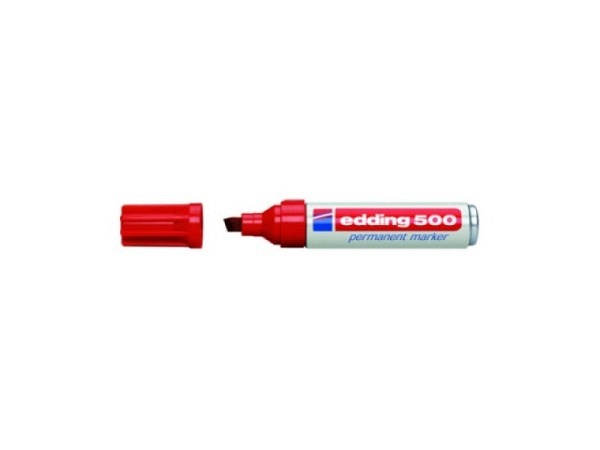 Filzstift Edding 500, wasserfest rot