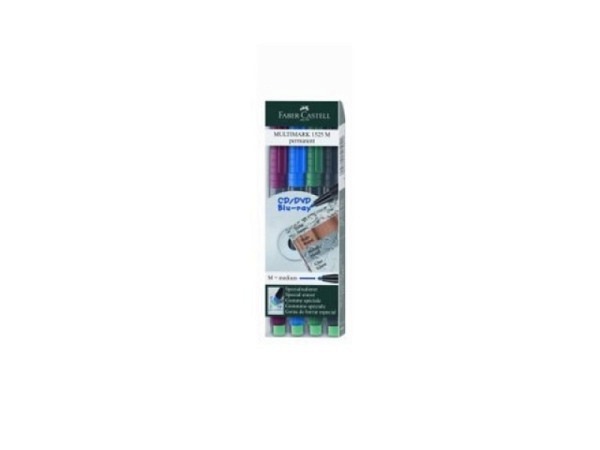 Filzstift Faber-Castell Folienstift permanent M, 4er Set