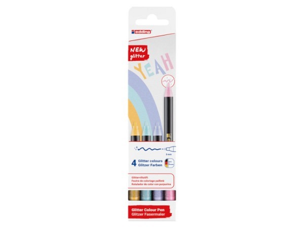 Filzstift Edding 1200 Glitter Colour Pen Pastell