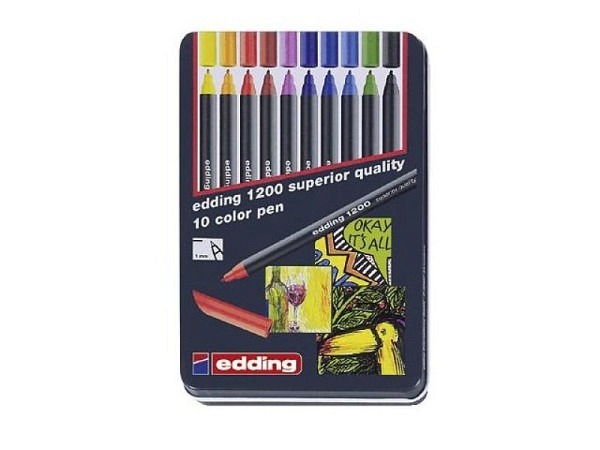 Filzstift Edding 1200 10er Set farbig 0,5-1mm breit