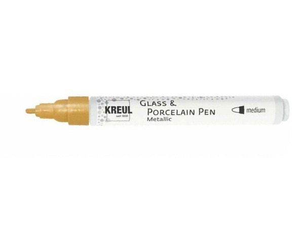 Filzstift Kreul Glass und Porcelain Pen Medium Metallic Gold