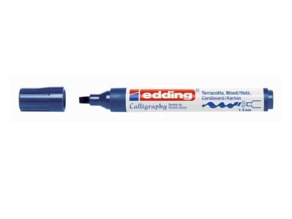 Filzstift Edding 1455 Calligraphie Marker stahlblau