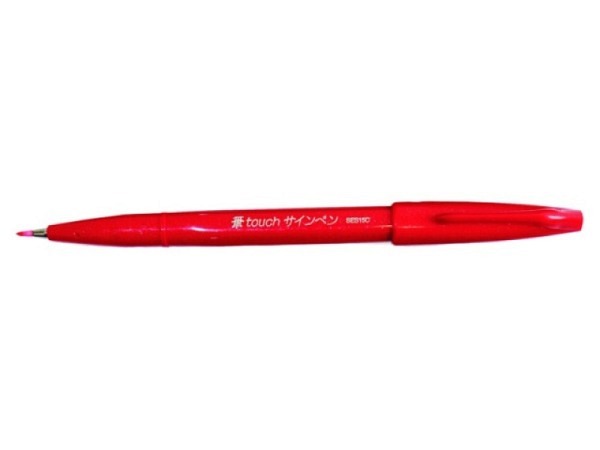 Filzstift Pentel Brush SignPen Touch rot