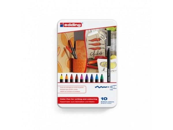 Filzstift Edding 1300 10er Set Metalletui