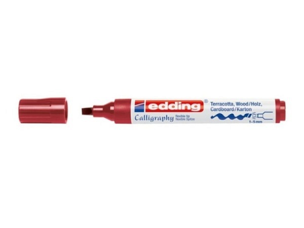 Filzstift Edding 1455 Calligraphie Marker karmesin