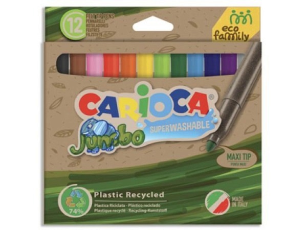 Filzstift Carioca Jumbo Eco E-12 Fasermaler 12er Set