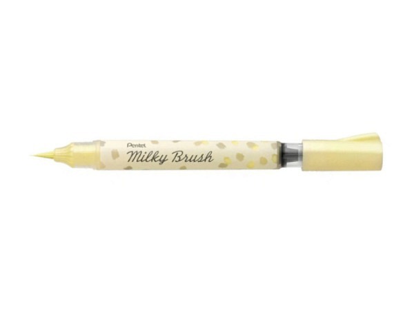 Filzstift Pentel Milky Brush pastell gelb