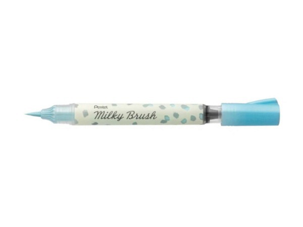 Filzstift Pentel Milky Brush pastell blau