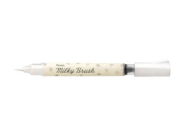 Filzstift Pentel Milky Brush pastell weiss