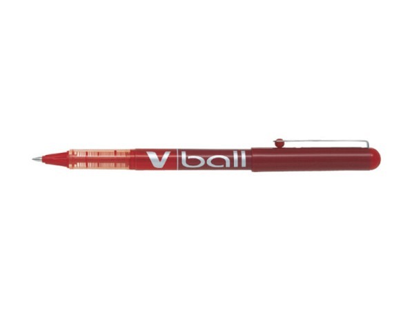 Roller Pilot VB5 0,5mm rot, Gehäuse in Schreibfarbe