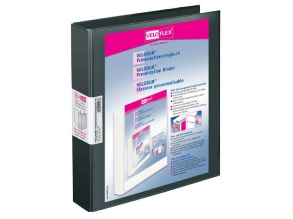 Ringbuch Veloflex Veolodur A4 schwarz mit Sichttasche