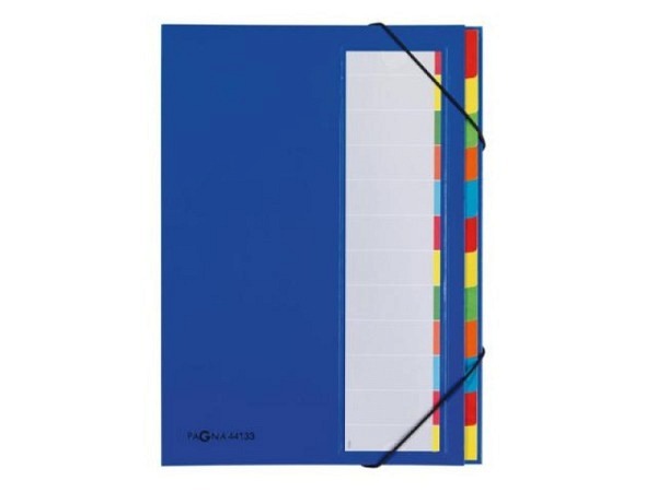 Ordnungsmappe Pagna Deskorganizer 12 Fächer blau