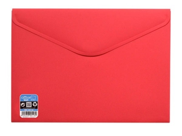 Pendenzenmappe Office Box A4 mit Klettverschluss rot opak