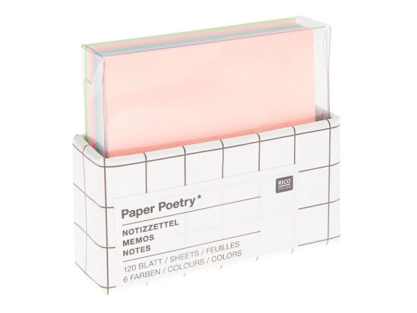Notizblock Rico Design Mini Notizzettel Multicolor 5x5cm 