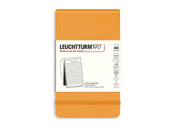 Notizblock Leuchtturm Pocket A6 Hardcover Rising Sun Liniert