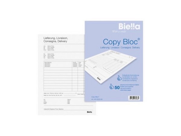 Lieferschein Biella Copy Bloc A5 50x2