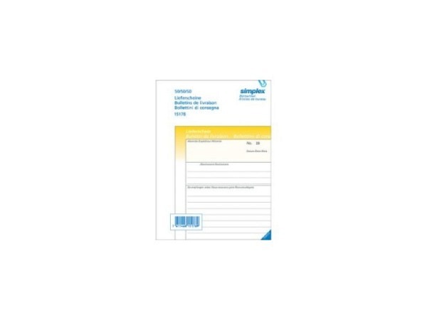 Lieferschein Simplex A5 15177 50x2 Blatt, Druck ..