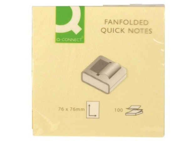 Haftnotizen Q-Connect Z-Notes 76x76mm gelb