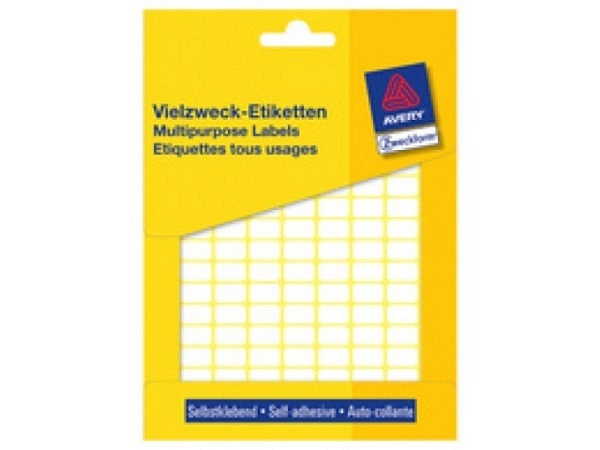 Etiketten Zweckform Büropackung permanent 13x8mm,weiss