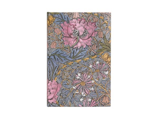 Notizbuch Paperblanks William Morris, Morris Heckenkirsche in Pink, Mini 10x14cm, liniert