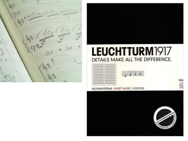 Notenheft Leuchtturm Master Slim schwarz