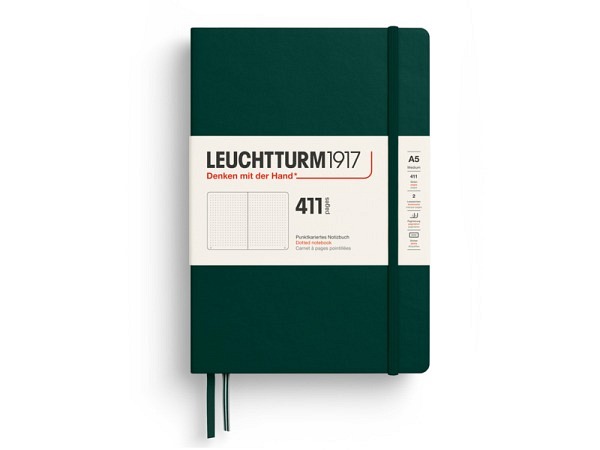 Notizbuch Leuchtturm 411 A5 Medium Hardcover Forest Green
